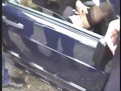 2 French dogging in a car parking