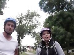 HUNT4K. Couple of roller skaters needs cash so why chick